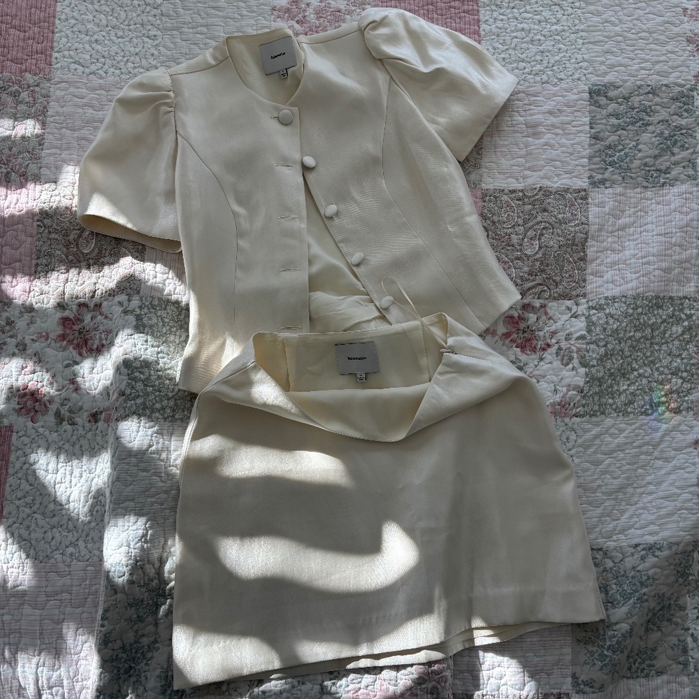 Reformation Mika NWOT two piece silk set